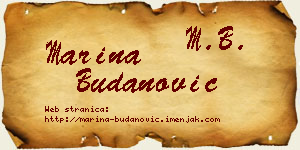 Marina Budanović vizit kartica